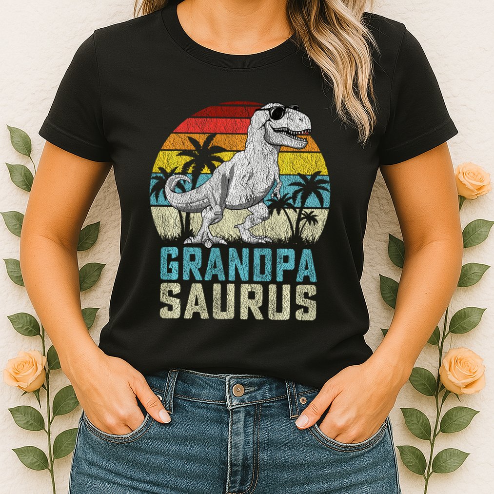 Grandpasaurus T Rex Dinosaur Grandpa Saurus FatherS Family Sweat Womens T-Shirt