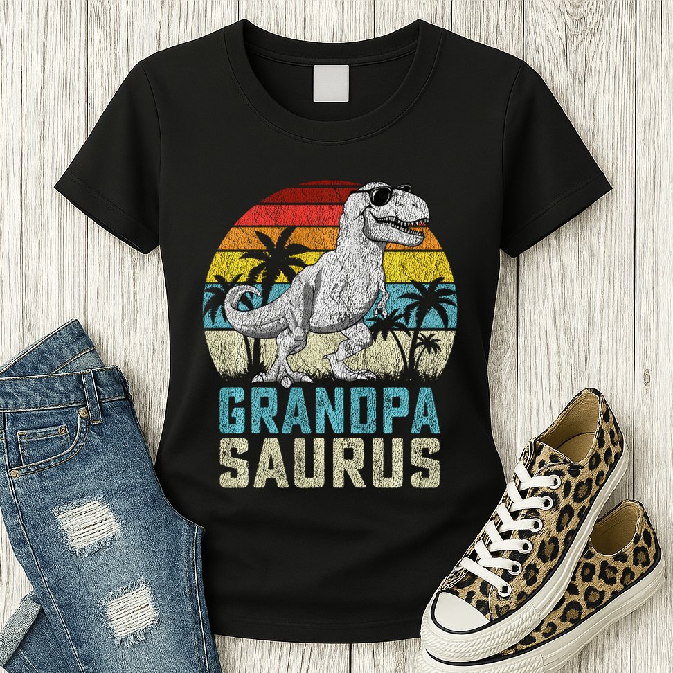 Grandpasaurus T Rex Dinosaur Grandpa Saurus FatherS Family Sweat Womens T-Shirt