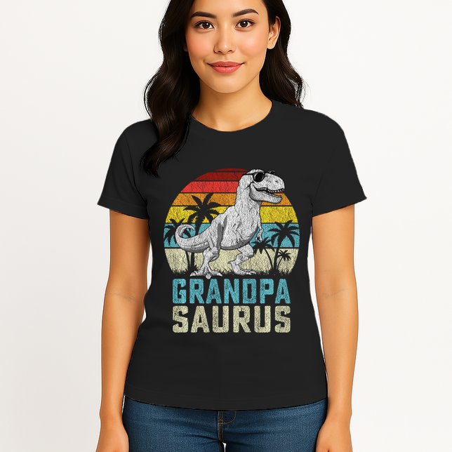 Grandpasaurus T Rex Dinosaur Grandpa Saurus FatherS Family Sweat Womens T-Shirt