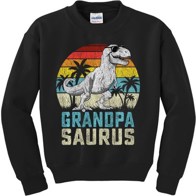 Grandpasaurus T Rex Dinosaur Grandpa Saurus FatherS Family Sweat Kids Sweatshirt