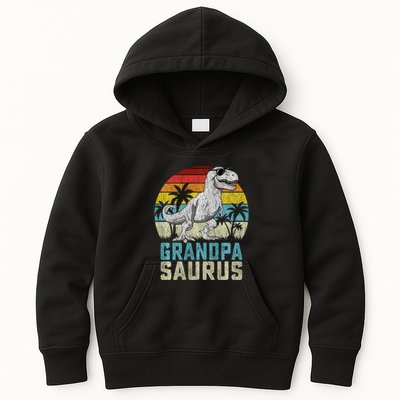Grandpasaurus T Rex Dinosaur Grandpa Saurus FatherS Family Sweat Kids Hoodie