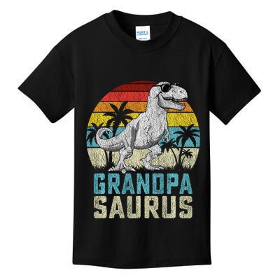 Grandpasaurus T Rex Dinosaur Grandpa Saurus FatherS Family Sweat Kids T-Shirt