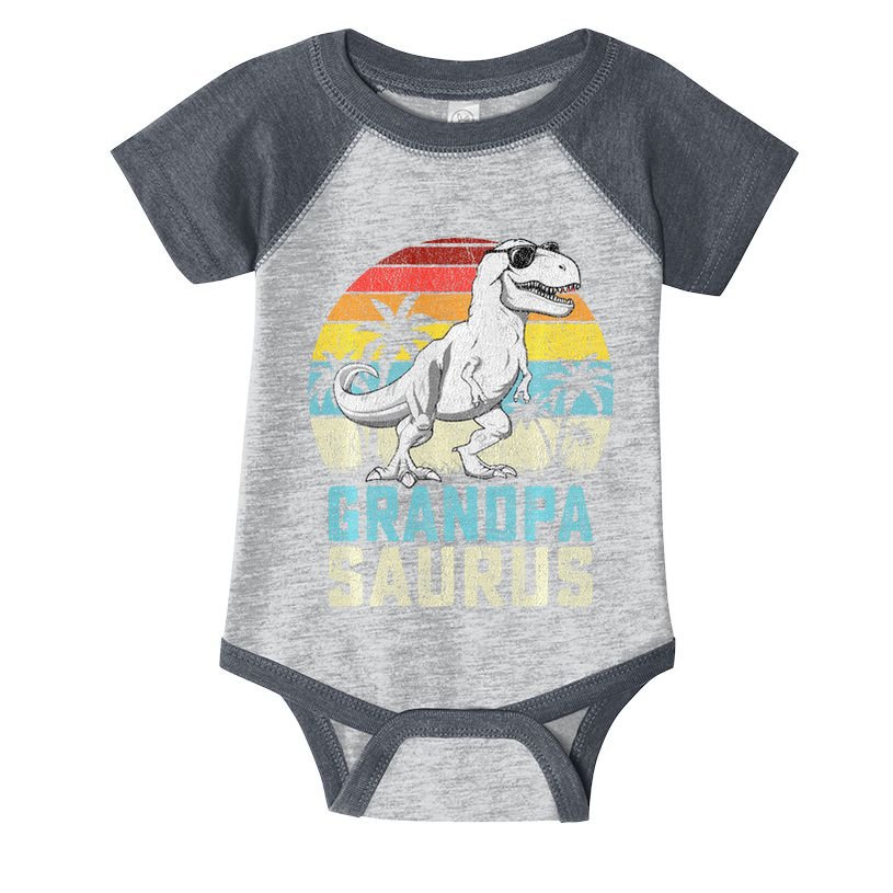 Grandpasaurus T Rex Dinosaur Grandpa Saurus FatherS Family Sweat Infant Baby Jersey Bodysuit
