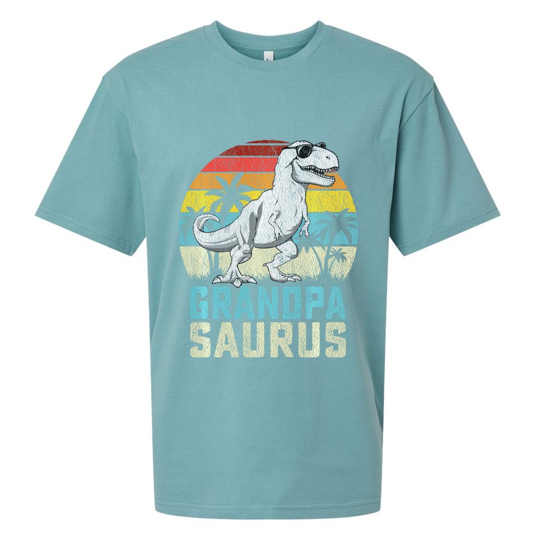 Grandpasaurus T Rex Dinosaur Grandpa Saurus FatherS Family Sweat Sueded Cloud Jersey T-Shirt