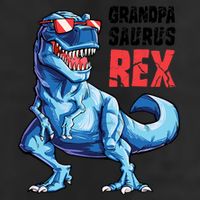 Grandpasaurus T Rex Dinosaur Grandpa Saurus FatherS Family 7 Panel Mesh Trucker Snapback Hat