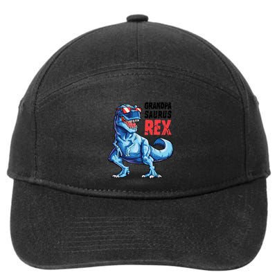 Grandpasaurus T Rex Dinosaur Grandpa Saurus FatherS Family 7-Panel Snapback Hat