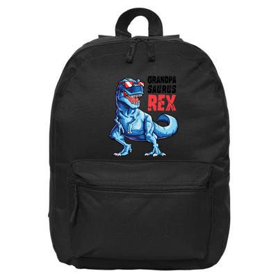 Grandpasaurus T Rex Dinosaur Grandpa Saurus FatherS Family 16 in Basic Backpack