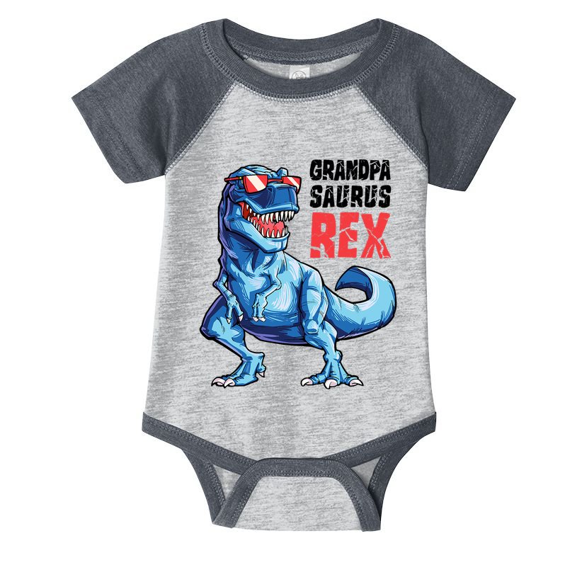 Grandpasaurus T Rex Dinosaur Grandpa Saurus FatherS Family Infant Baby Jersey Bodysuit