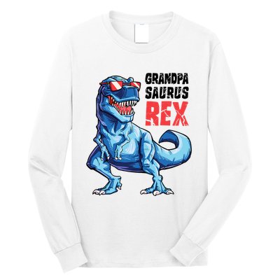 Grandpasaurus T Rex Dinosaur Grandpa Saurus FatherS Family Long Sleeve Shirt