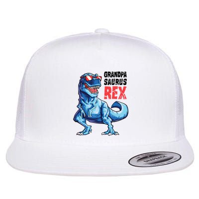 Grandpasaurus T Rex Dinosaur Grandpa Saurus FatherS Family Flatbill Hat