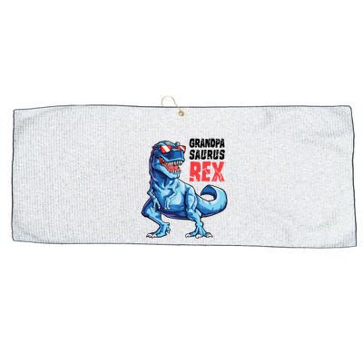 Grandpasaurus T Rex Dinosaur Grandpa Saurus FatherS Family Large Microfiber Waffle Golf Towel