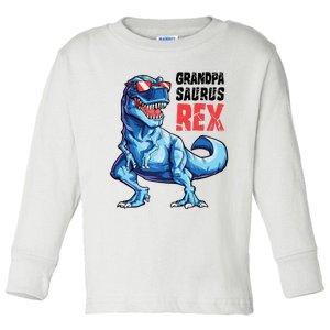 Grandpasaurus T Rex Dinosaur Grandpa Saurus FatherS Family Toddler Long Sleeve Shirt