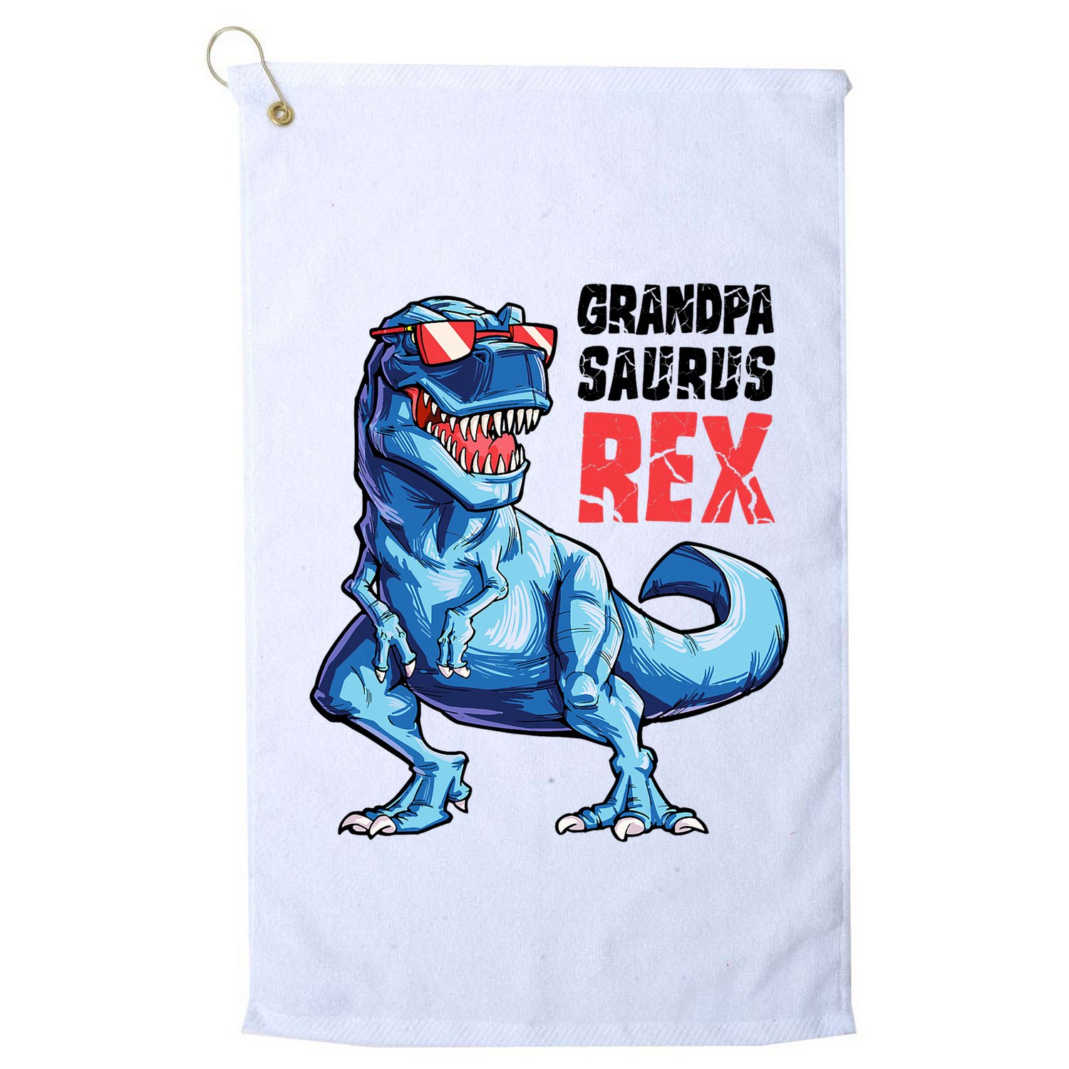 Grandpasaurus T Rex Dinosaur Grandpa Saurus FatherS Family Golf Towel