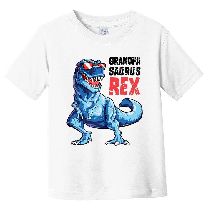 Grandpasaurus T Rex Dinosaur Grandpa Saurus FatherS Family Toddler T-Shirt