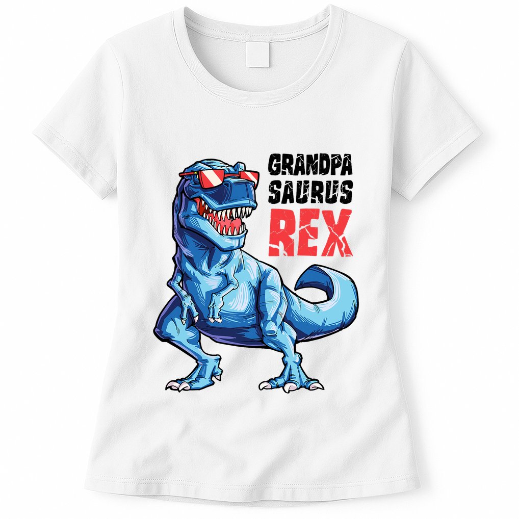Grandpasaurus T Rex Dinosaur Grandpa Saurus FatherS Family Womens T-Shirt