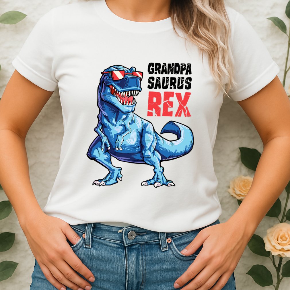 Grandpasaurus T Rex Dinosaur Grandpa Saurus FatherS Family Womens T-Shirt