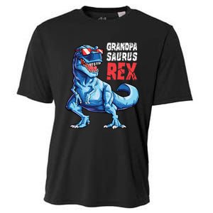 Grandpasaurus T Rex Dinosaur Grandpa Saurus FatherS Family Cooling Performance Crew T-Shirt