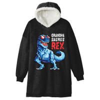 Grandpasaurus T Rex Dinosaur Grandpa Saurus FatherS Family Hooded Wearable Blanket