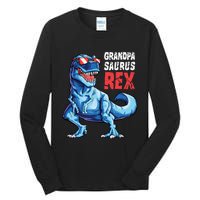 Grandpasaurus T Rex Dinosaur Grandpa Saurus FatherS Family Tall Long Sleeve T-Shirt