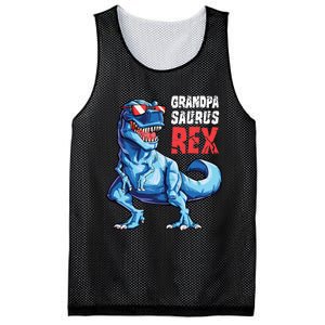 Grandpasaurus T Rex Dinosaur Grandpa Saurus FatherS Family Mesh Reversible Basketball Jersey Tank