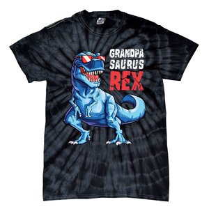 Grandpasaurus T Rex Dinosaur Grandpa Saurus FatherS Family Tie-Dye T-Shirt