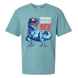 Grandpasaurus T Rex Dinosaur Grandpa Saurus FatherS Family Sueded Cloud Jersey T-Shirt