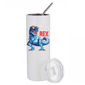 Grandpasaurus T Rex Dinosaur Grandpa Saurus FatherS Family Stainless Steel Tumbler