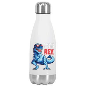 Grandpasaurus T Rex Dinosaur Grandpa Saurus FatherS Family Stainless Steel Insulated Water Bottle