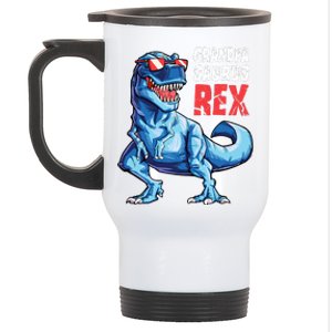 Grandpasaurus T Rex Dinosaur Grandpa Saurus FatherS Family Stainless Steel Travel Mug