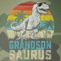 Grandsonsaurus T Rex Dinosaur Grandson Saurus Family Legacy Tie Dye Trucker Hat