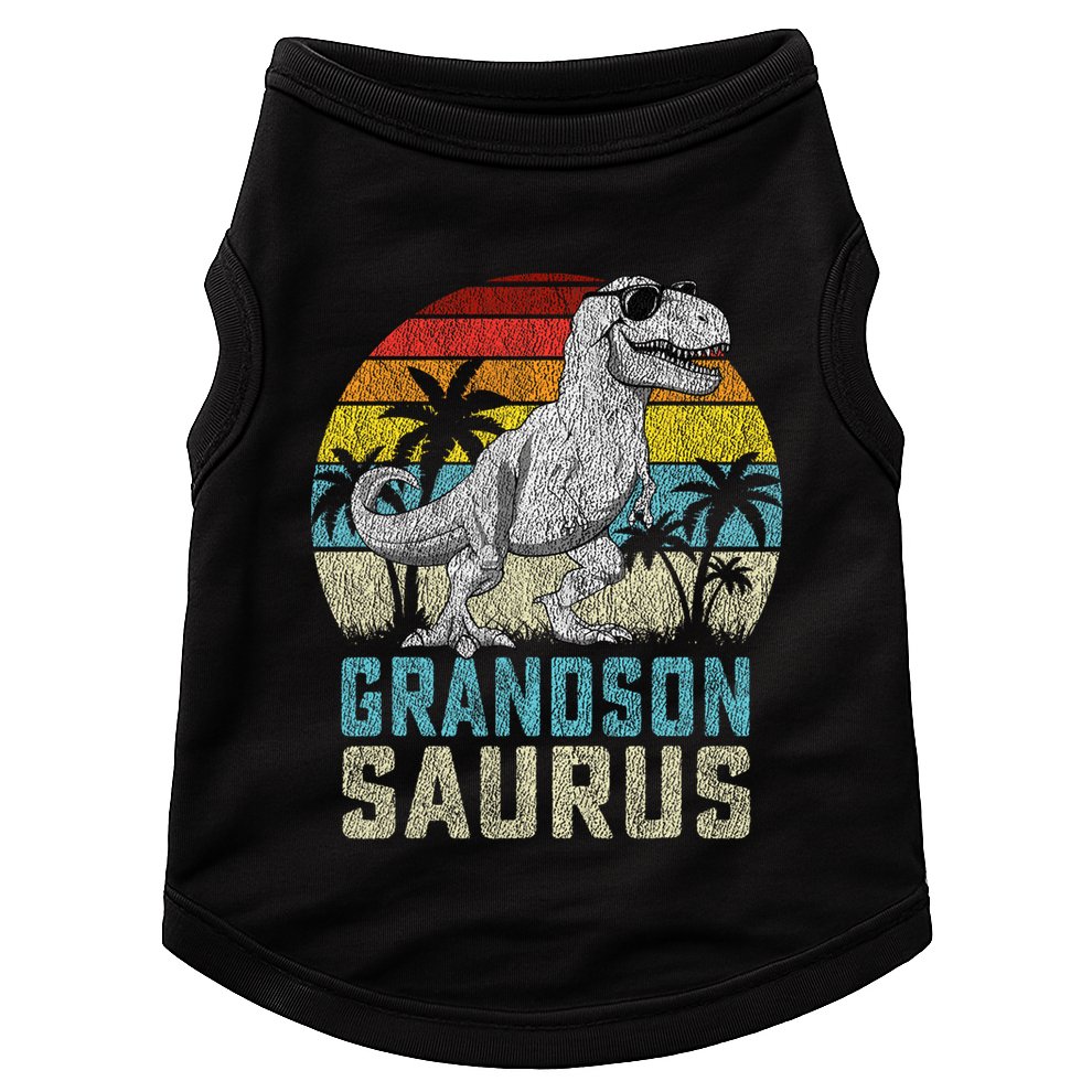 Grandsonsaurus T Rex Dinosaur Grandson Saurus Family Doggie Tank