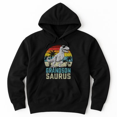 Grandsonsaurus T Rex Dinosaur Grandson Saurus Family Hoodie