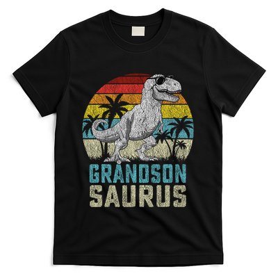 Grandsonsaurus T Rex Dinosaur Grandson Saurus Family T-Shirt