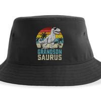 Grandsonsaurus T Rex Dinosaur Grandson Saurus Family Sustainable Bucket Hat