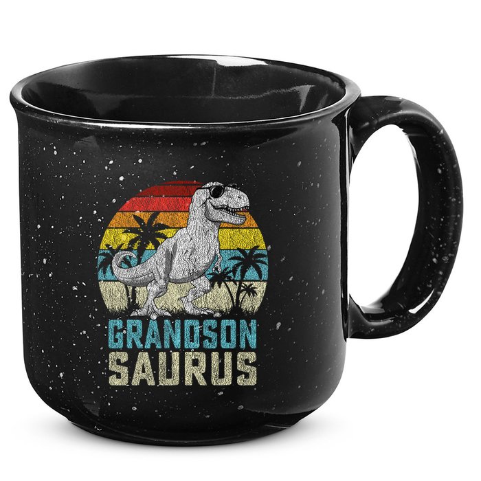 Grandsonsaurus T Rex Dinosaur Grandson Saurus Family 15oz Campfire Ceramic Mug