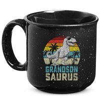 Grandsonsaurus T Rex Dinosaur Grandson Saurus Family 15oz Campfire Ceramic Mug