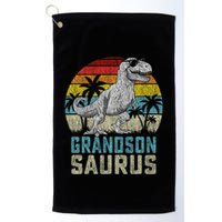 Grandsonsaurus T Rex Dinosaur Grandson Saurus Family Golf Towel