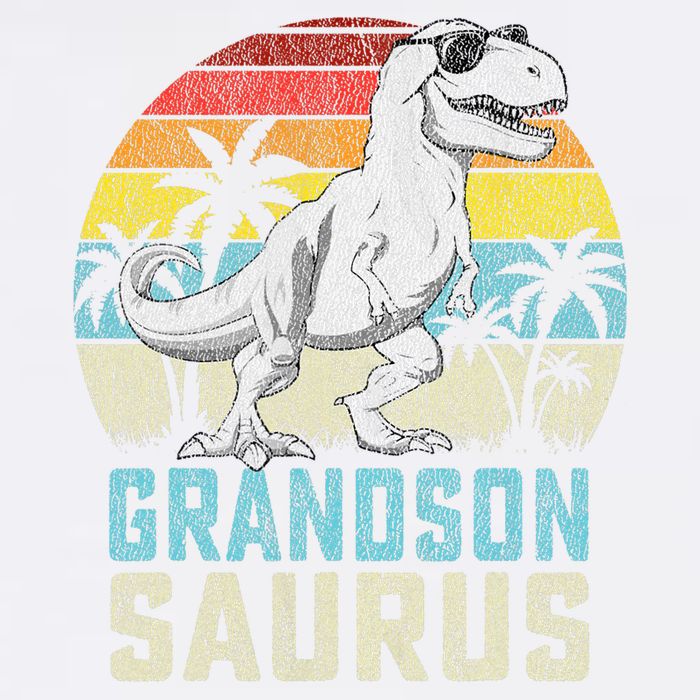 Grandsonsaurus T Rex Dinosaur Grandson Saurus Family Garment-Dyed Sweatshirt