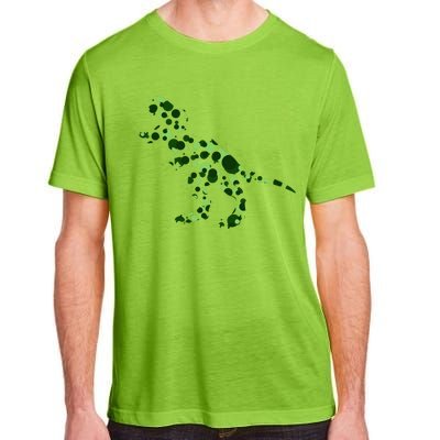 Green T Rex Polka Dot Dinosaur International Dot Day Adult ChromaSoft Performance T-Shirt