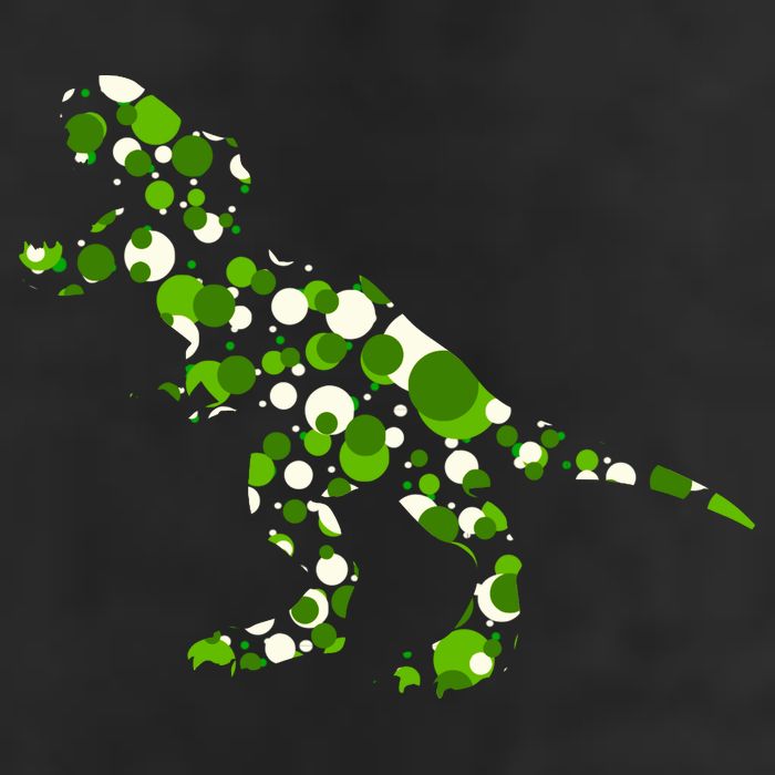 Green T Rex Polka Dot Dinosaur International Dot Day 7 Panel Mesh Trucker Snapback Hat