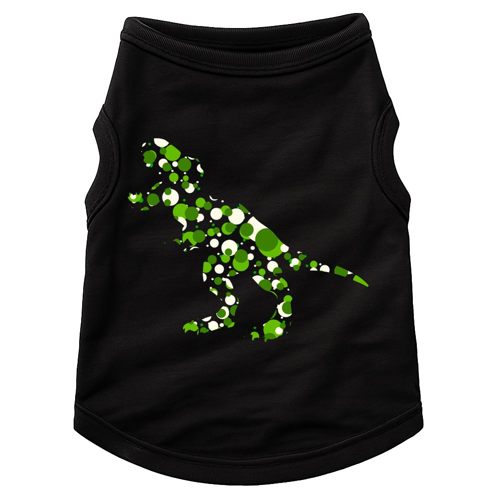 Green T Rex Polka Dot Dinosaur International Dot Day Doggie Tank