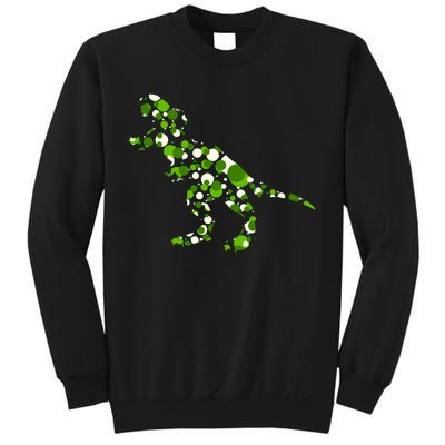 Green T Rex Polka Dot Dinosaur International Dot Day Sweatshirt