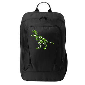 Green T Rex Polka Dot Dinosaur International Dot Day City Backpack