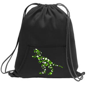 Green T Rex Polka Dot Dinosaur International Dot Day Sweatshirt Cinch Pack Bag