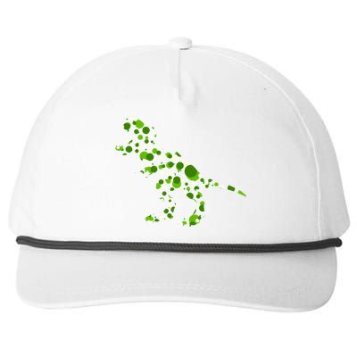 Green T Rex Polka Dot Dinosaur International Dot Day Snapback Five-Panel Rope Hat