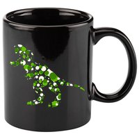Green T Rex Polka Dot Dinosaur International Dot Day 11oz C Handle Ceramic Mug