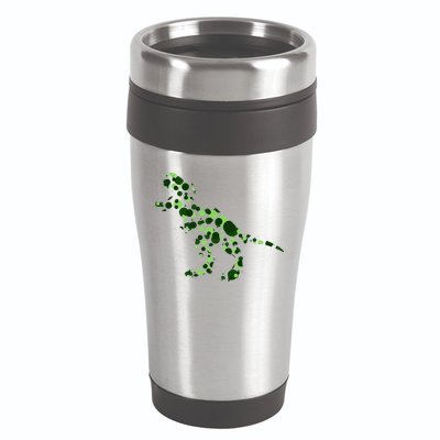 Green T Rex Polka Dot Dinosaur International Dot Day 16oz Travel Tumbler