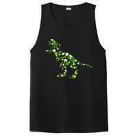 Green T Rex Polka Dot Dinosaur International Dot Day PosiCharge Competitor Tank