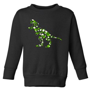 Green T Rex Polka Dot Dinosaur International Dot Day Toddler Sweatshirt