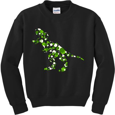 Green T Rex Polka Dot Dinosaur International Dot Day Kids Sweatshirt